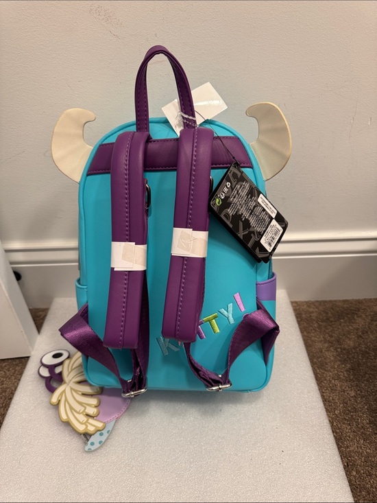 Loungefly Pixar monsters inc sully with boo coin pouch mini backpack NWT main image 5